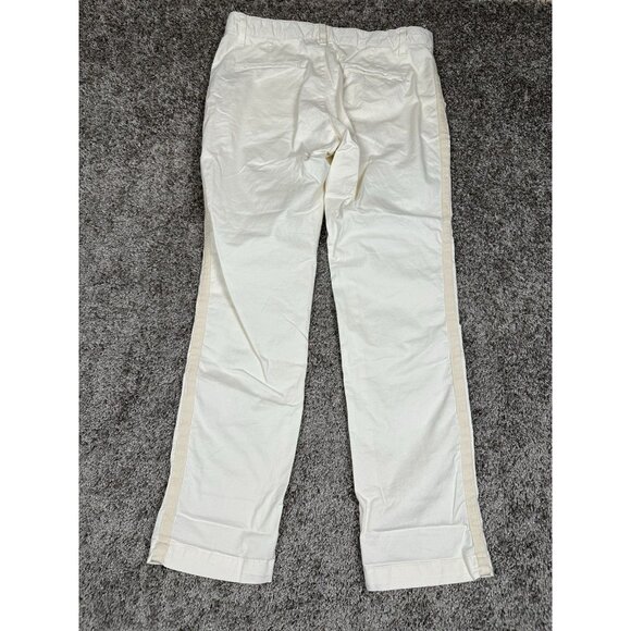 GAP Girlfriend‎ Chino Pants Beige Stripe 6 Straight Leg Casual Minimalist Y2K - Picture 13 of 15